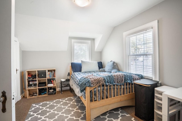 4781 N Idlewild Ave, Whitefish Bay, WI 53211 - carpeted bedroom featuring lofted ceiling