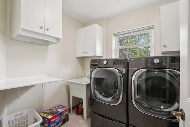 620 S Greenfield Ave, Waukesha, WI 53186 - washroom with washing machine and clothes dryer and cabinet space