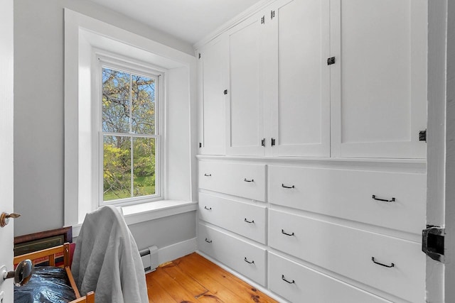 4105 Lime Kiln Rd, Green Bay, WI 54311 - office with light wood-style flooring, plenty of natural light, baseboard heating, and baseboards