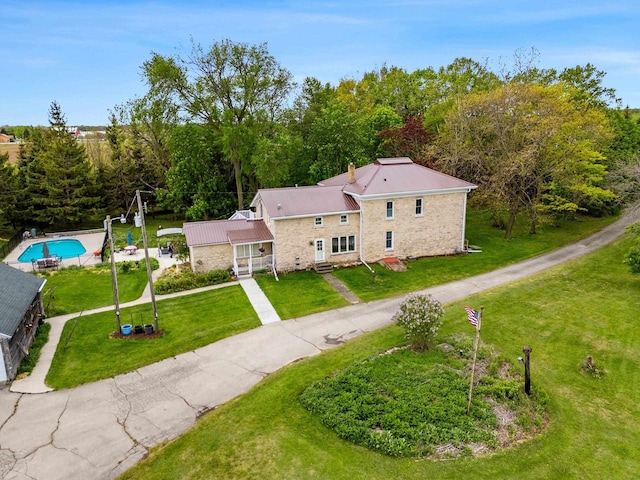 4105 Lime Kiln Rd, Green Bay, WI 54311 - aerial view of property and surrounding area featuring a pool area