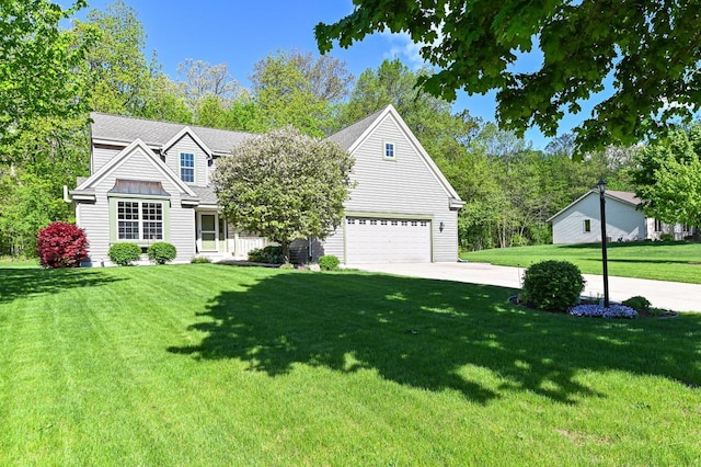 9165 S 47th St, Franklin, WI 53132 - view of front of property featuring a front lawn and driveway