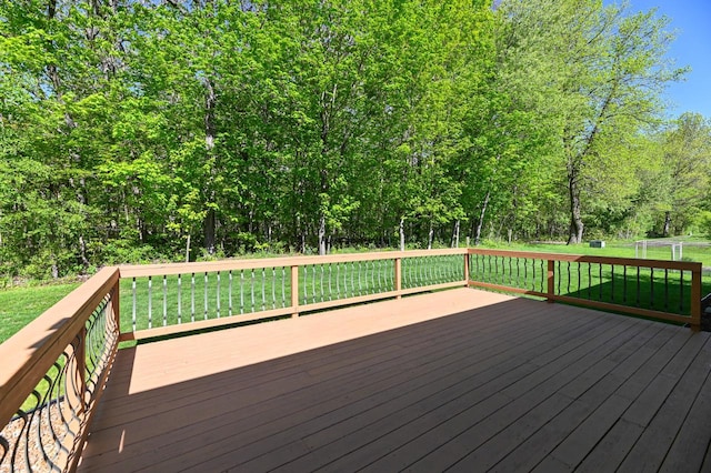 9165 S 47th St, Franklin, WI 53132 - wooden deck featuring a lawn