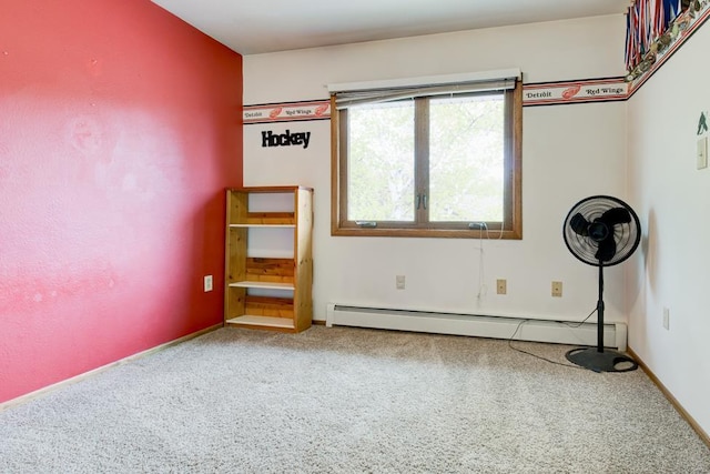 4100 15th St, Menominee, MI 49858 - carpeted spare room with baseboard heating and baseboards