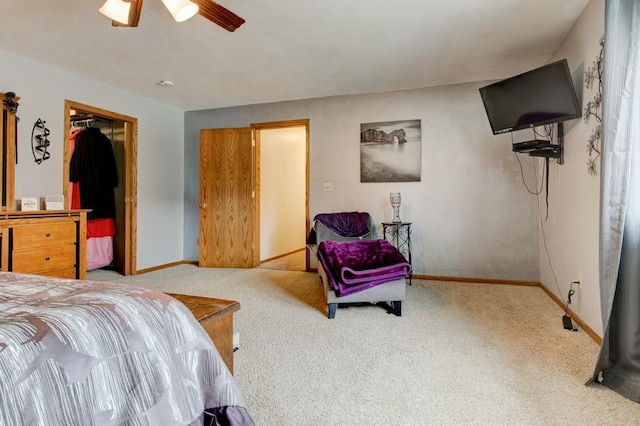 4100 15th St, Menominee, MI 49858 - bedroom featuring carpet floors, baseboards, and a ceiling fan