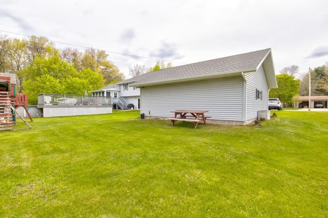 4100 15th St, Menominee, MI 49858 - view of green lawn featuring central air condition unit