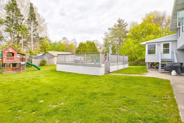 4100 15th St, Menominee, MI 49858 - view of yard with a playground