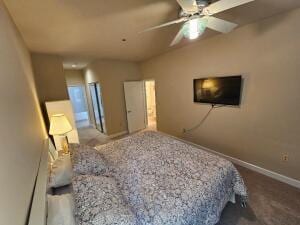 35 Harborview Dr Unit 108, Racine, WI 53403 - carpeted bedroom featuring baseboards and ceiling fan