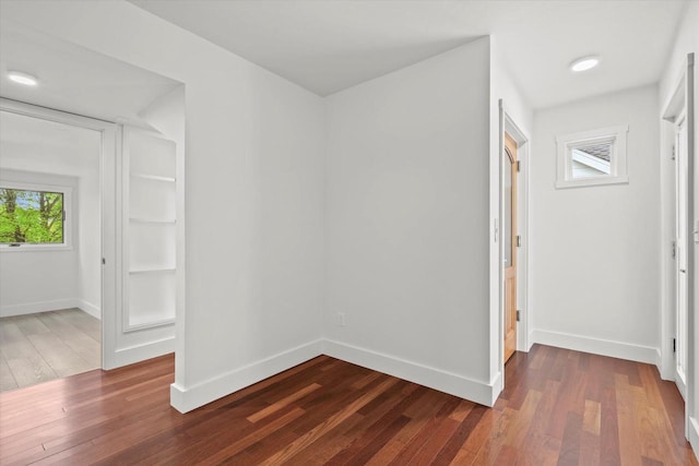 6600 N Ballard Rd, Appleton, WI 54913 - hall with dark wood finished floors and baseboards