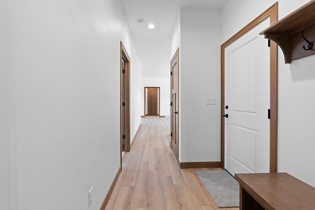 513 Kirkland Ave, Algoma, WI 54201 - corridor featuring light wood finished floors, recessed lighting, and baseboards