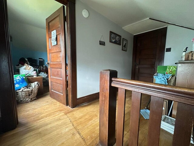 227 S 1st St, Colby, WI 54421 - hallway featuring wood finished floors