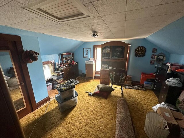 227 S 1st St, Colby, WI 54421 - carpeted living room with vaulted ceiling and plenty of natural light
