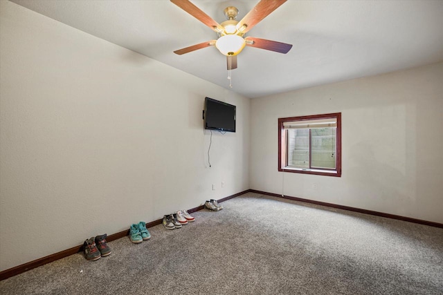 S91W35161 Prairie Ct, Eagle, WI 53119 - unfurnished room featuring carpet floors, ceiling fan, and baseboards