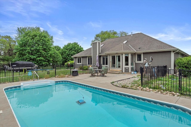 S91W35161 Prairie Ct, Eagle, WI 53119 - view of pool featuring a patio, a fenced backyard, and entry steps