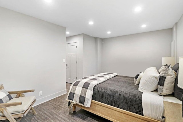 24722 84th St, Salem, WI 53168 - bedroom featuring recessed lighting, wood finished floors, and baseboards