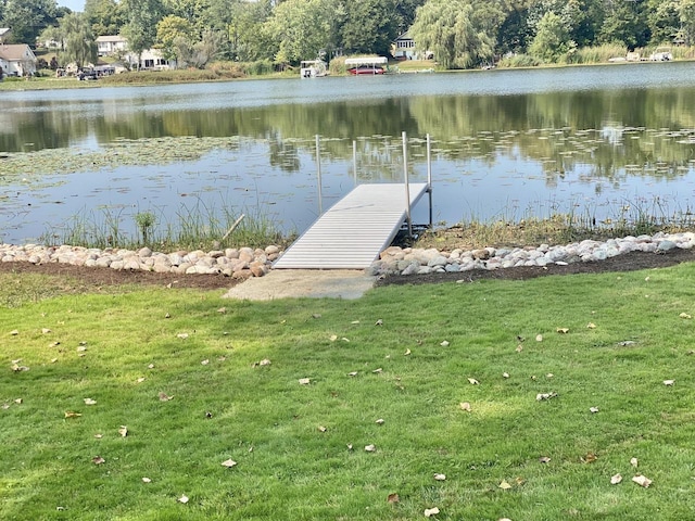 24722 84th St, Salem, WI 53168 - dock with a water view and a yard