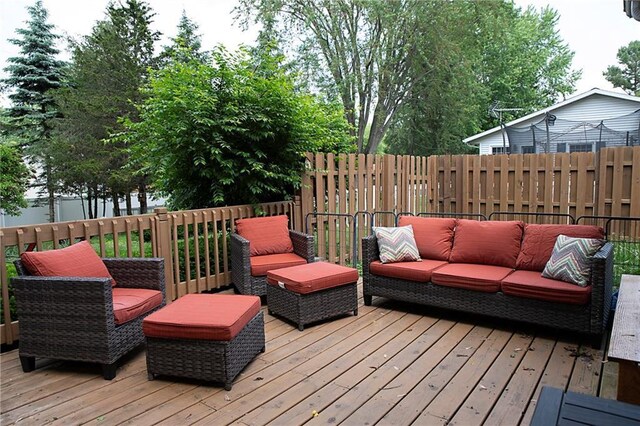 203 E Maple St, Thorp, WI 54771 - wooden terrace with an outdoor hangout area