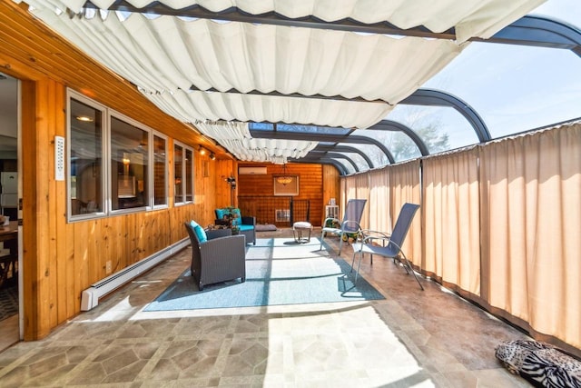 1116 Lake Park Rd, Menasha, WI 54952 - view of patio / terrace featuring a baseboard heating unit