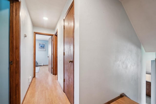 1116 Lake Park Rd, Menasha, WI 54952 - corridor featuring light wood-type flooring and baseboards
