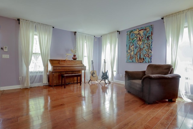6622 96th Ave, Kenosha, WI 53142 - living room featuring wood finished floors, healthy amount of natural light, and baseboards