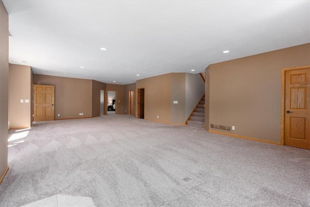 15210 Painters Lane Cir, Stillwater, MN 55082 - carpeted spare room with stairway, recessed lighting, and baseboards