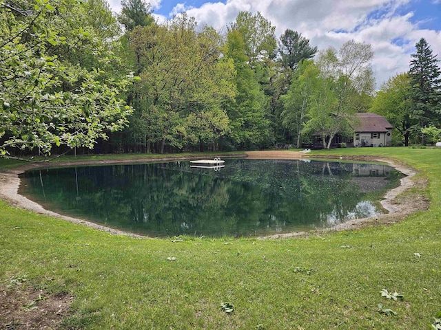 9388 Alpine Rd, Fremont, WI 54940 - water view featuring a heavily wooded area