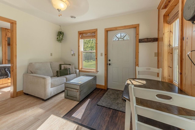 17785 Circle Dr, Boscobel, WI 53805 - entrance foyer with light wood-style flooring and baseboards