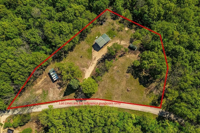 17785 Circle Dr, Boscobel, WI 53805 - aerial view of property and surrounding area featuring property boundaries highlighted and a forest