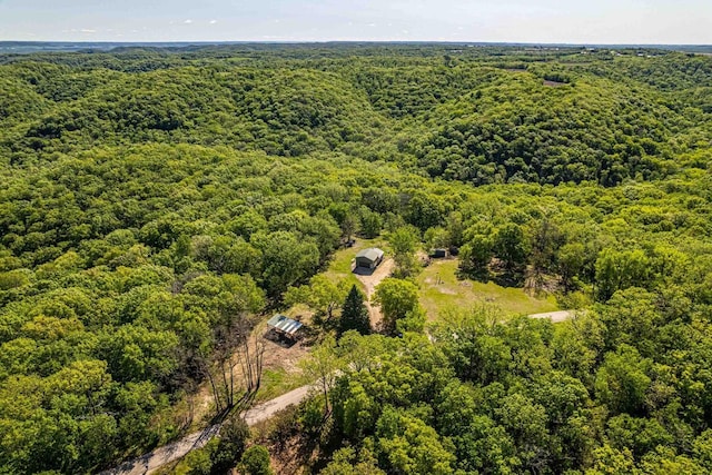 17785 Circle Dr, Boscobel, WI 53805 - bird's eye view of a heavily wooded area