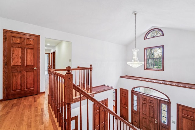 79 Oakridge Ct, Fond Du Lac, WI 54937 - entryway with light wood-style flooring and lofted ceiling