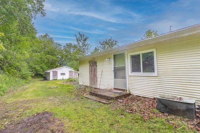 W3703 Scotch Coulee Rd, West Salem, WI 54669 - view of grassy yard with an outbuilding