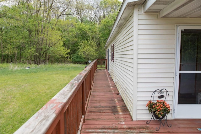 W7744 County Rd E, Westfield, WI 53964 - deck with a yard and a forest view