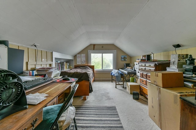 1427 Madison Ave, South Milwaukee, WI 53172 - carpeted bedroom with lofted ceiling
