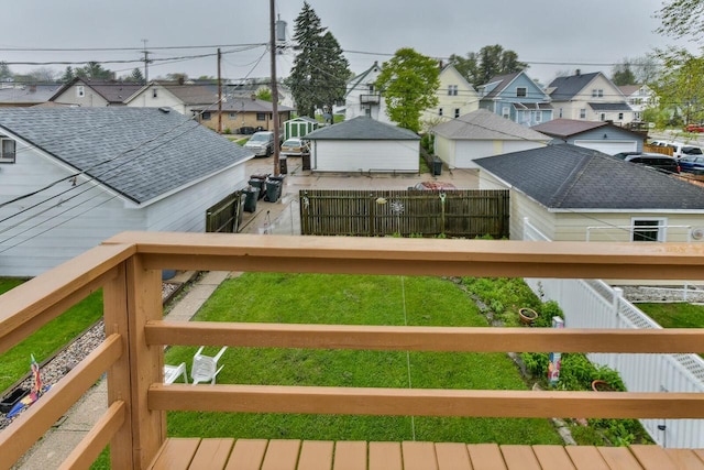 1427 Madison Ave, South Milwaukee, WI 53172 - fenced backyard featuring a residential view and a balcony