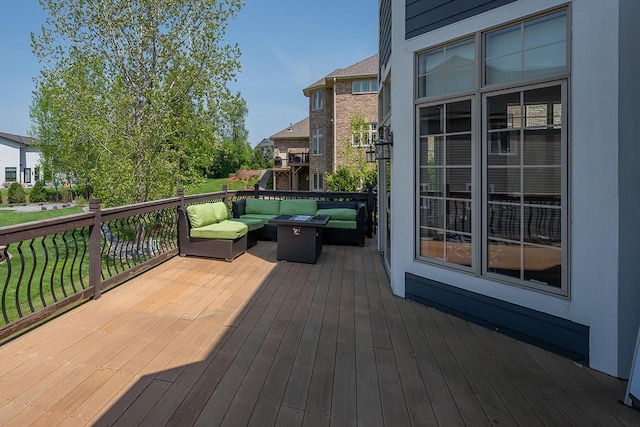 18290 Prairie Falcon Ln, Brookfield, WI 53045 - deck with an outdoor living space