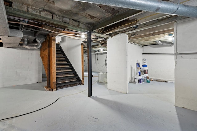 10104 Washington Ave, Mount Pleasant, WI 53177 - unfinished basement with stairs