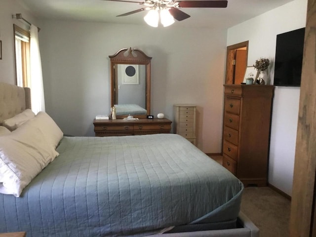 2706 Pleasant Dr, Holmen, WI 54636 - carpeted bedroom featuring a ceiling fan