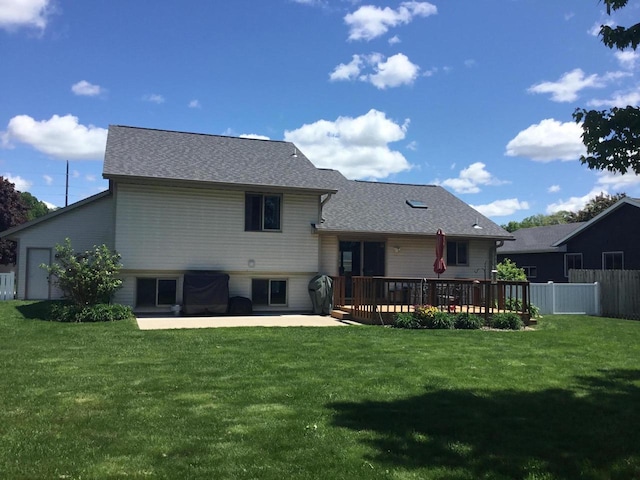 2706 Pleasant Dr, Holmen, WI 54636 - back of house featuring a patio and a shingled roof