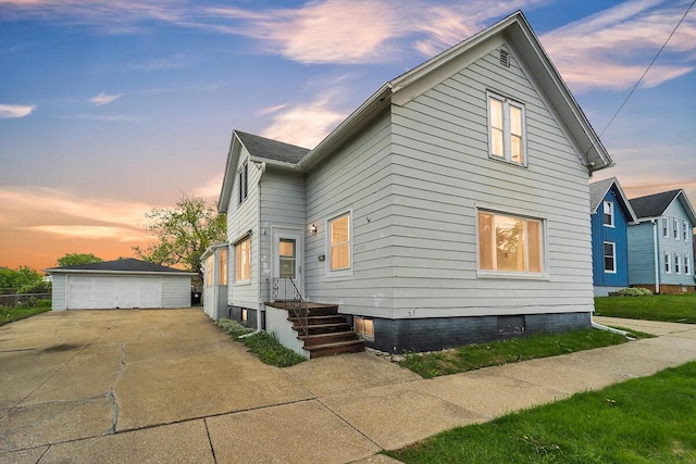 2301 W High St, Racine, WI 53404 - view of front of home featuring an outbuilding and a detached garage