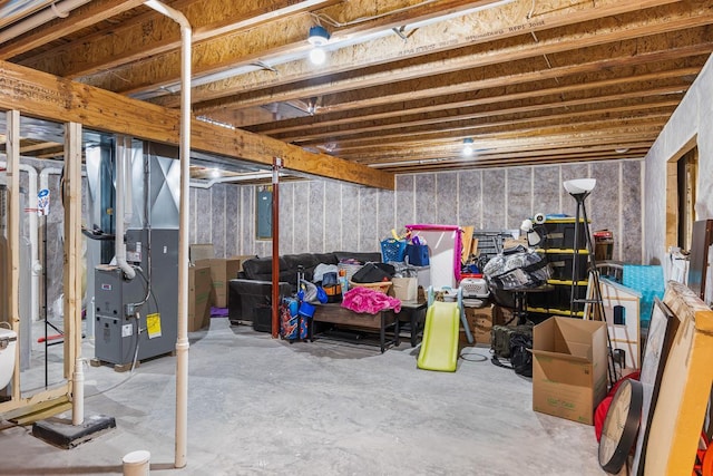 420 Sandmar Dr, Ripon, WI 54971 - unfinished basement featuring heating unit