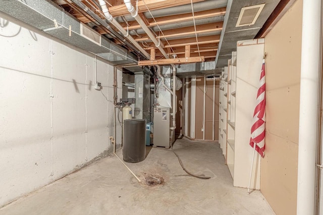 1 Winterberry Trl, Madison, WI 53717 - unfinished below grade area featuring heating unit and a water softener