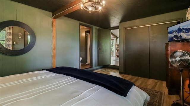 N10221 970th St, Colfax, WI 54730 - bedroom with wood finished floors and a closet