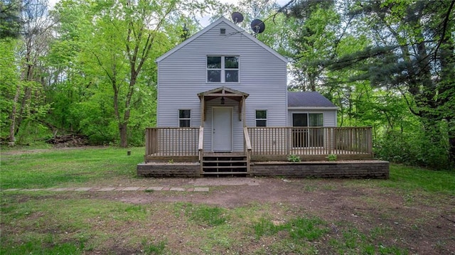 2572 90th St, Eau Claire, WI 54703 - view of front of house featuring a wooden deck