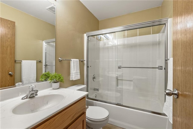11684 44th Ave, Chippewa Falls, WI 54729 - full bathroom with toilet, vanity, and enclosed tub / shower combo