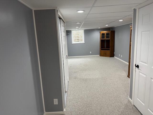 1329 S Wilson Ave, Hartford, WI 53027 - below grade area featuring carpet floors, baseboards, and recessed lighting