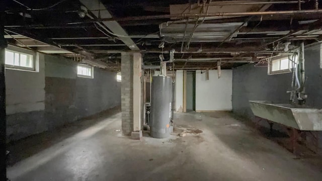 5410 N 37th St, Milwaukee, WI 53209 - basement with water heater and a sink