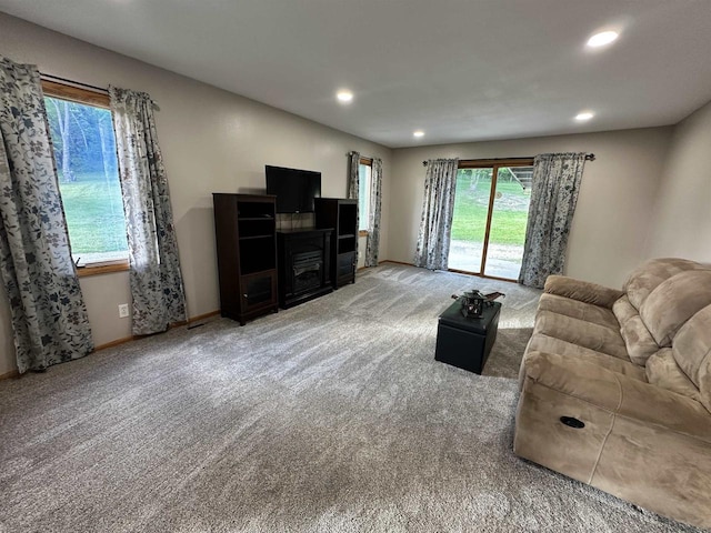 N2224 Wafle Rd, Mauston, WI 53948 - carpeted living room with recessed lighting and baseboards