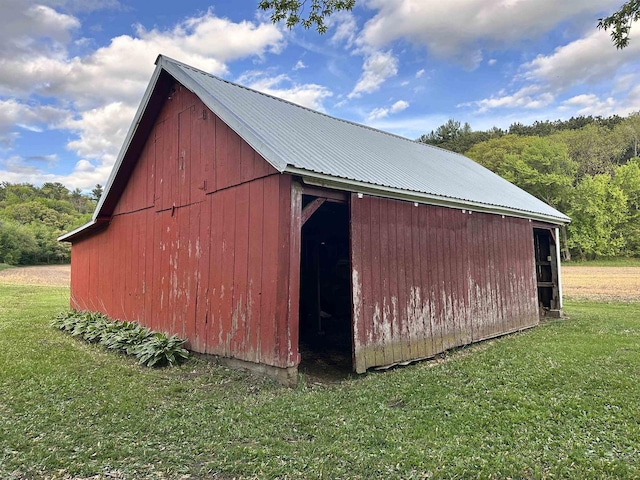 N2224 Wafle Rd, Mauston, WI 53948 - view of barn with a lawn