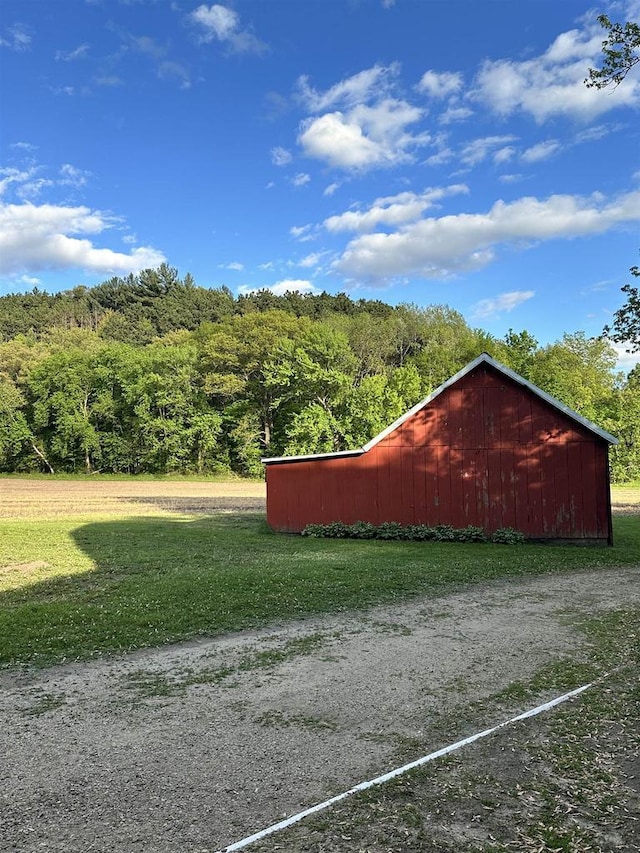 N2224 Wafle Rd, Mauston, WI 53948 - view of pole building with a lawn