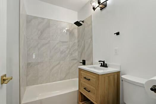 1107 Perry Ave, Racine, WI 53406 - full bath with shower / bath combination, vanity, and toilet