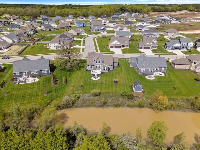 160 Candleberry Ln, Grafton, WI 53024 - aerial perspective of suburban area featuring a large body of water